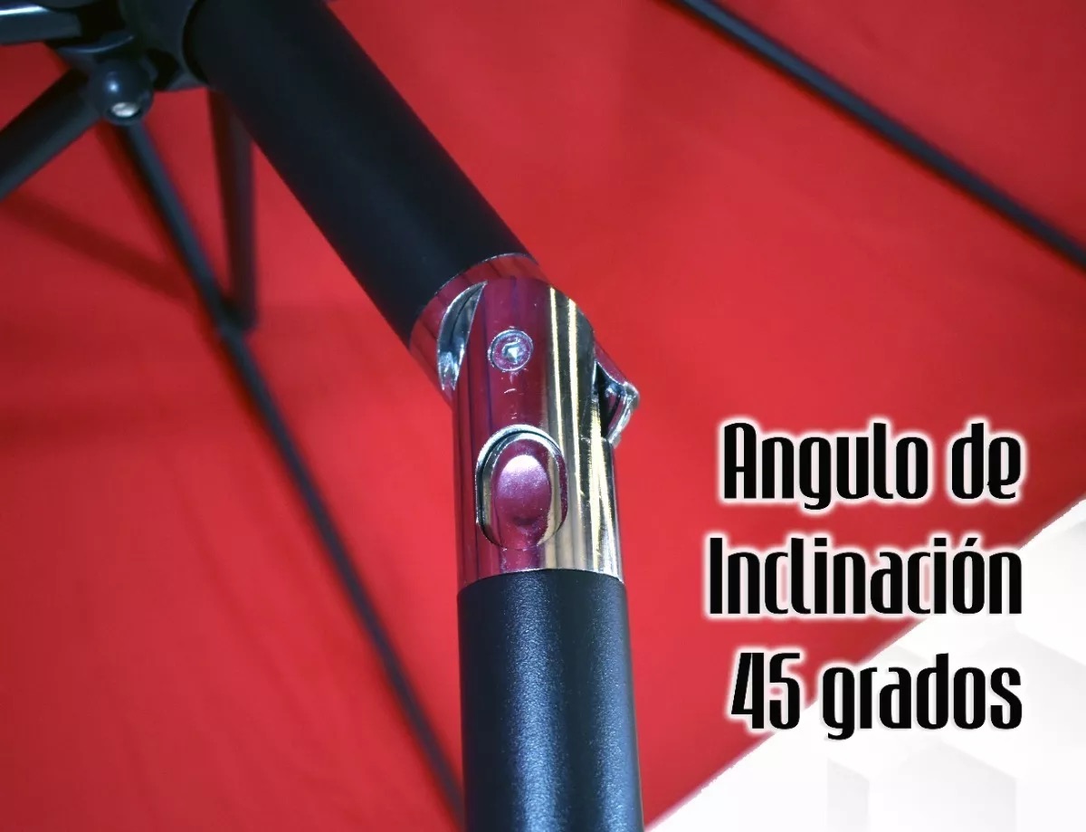 Miniatura 6 de Sombrilla Sol 2.7 Manivela Playa Rojo